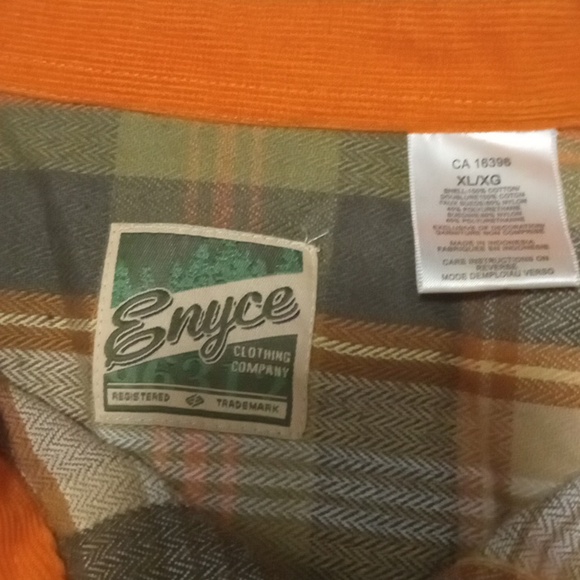Mens Enyce " Dept Of Game" Plaid long Sleeve Shirt w elbow pads Xl - Picture 5 of 9